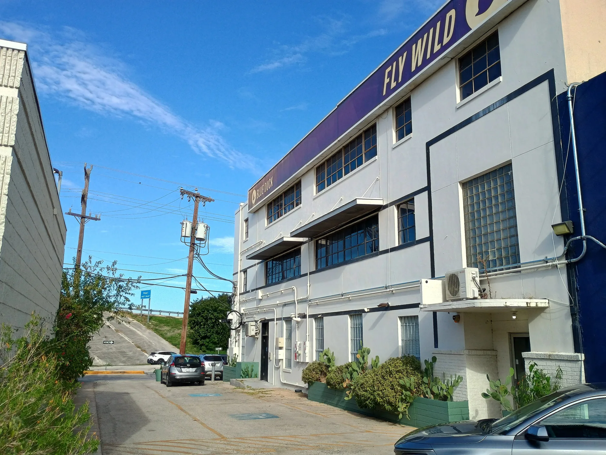Side of the building from the alley